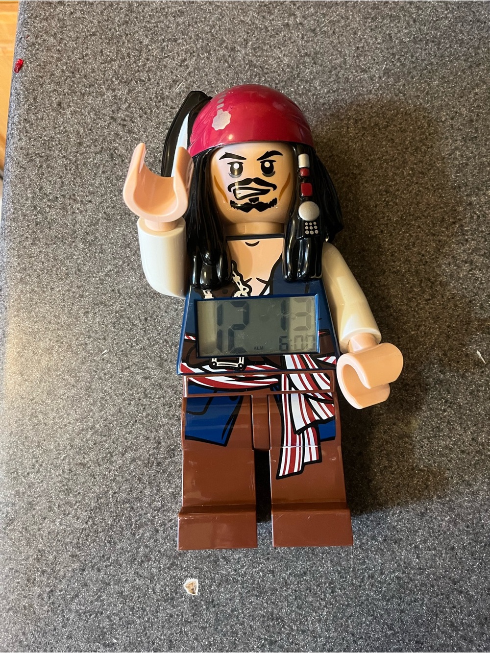 LEGO Captain Jack Sparrow Digital Alarm Clock light up Pirates of the Caribbean